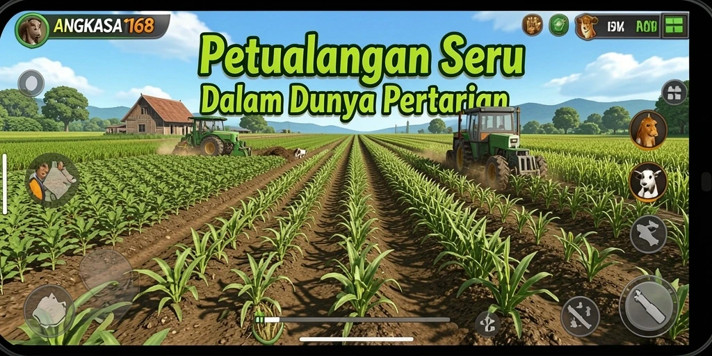 Tangkapan layar menggambarkan gameplay seru bertani di ANGKASA168.