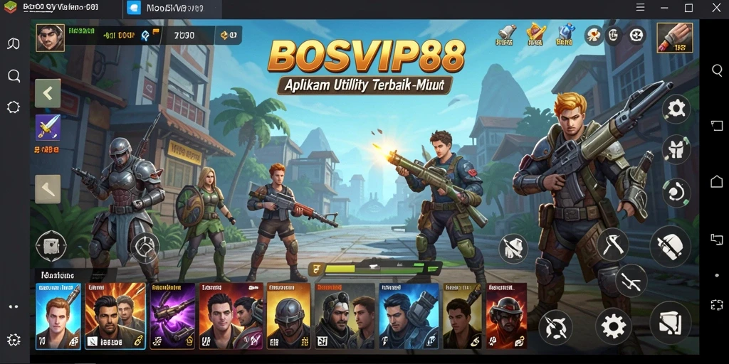 Tampilan utama BOSVIP88 dengan berbagai fitur Utility.