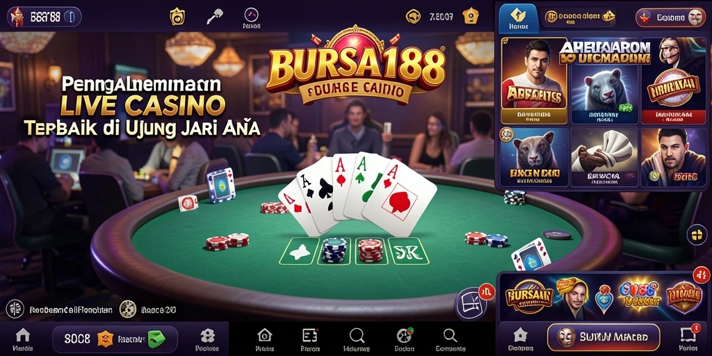 Tampilan gameplay menarik dalam BURSA188 saat bermain Live Casino.