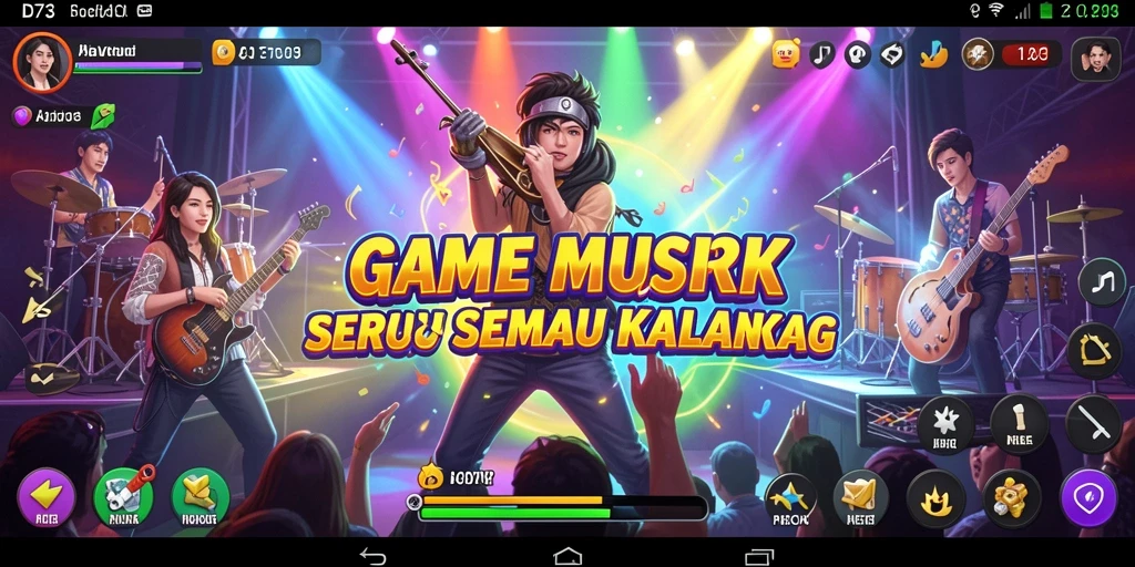 Tampilan menarik dari gameplay D73 yang penuh musik.