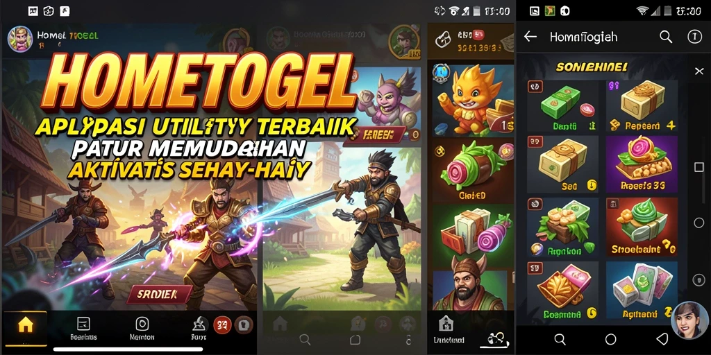 Tampilan antarmuka sederhana dan fungsional dari HOMETOGEL.