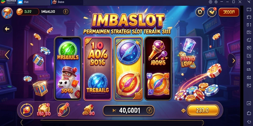 Tampilan gameplay menarik dari IMBASLOT dengan berbagai tema slot.