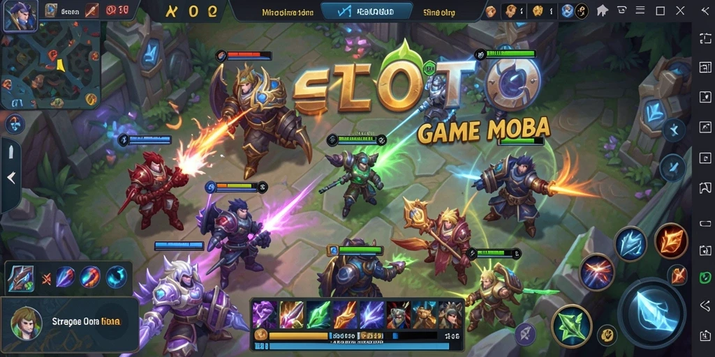 Gambaran gameplay seru dalam pertempuran MOBA di SELTOTO.
