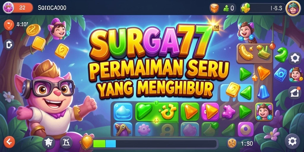Tampilan menarik dari gameplay Match-3 SURGA77 yang seru.