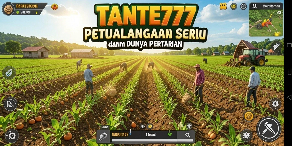 Tangkapan layar menunjukkan gameplay seru dalam bertani di TANTE777.