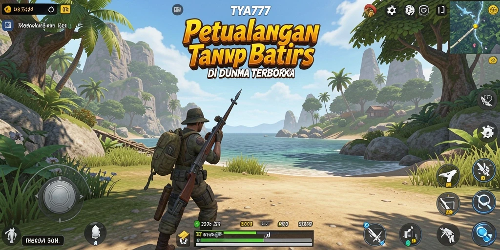 Screenshot TYA777 menunjukkan petualangan seru di dunia terbuka.